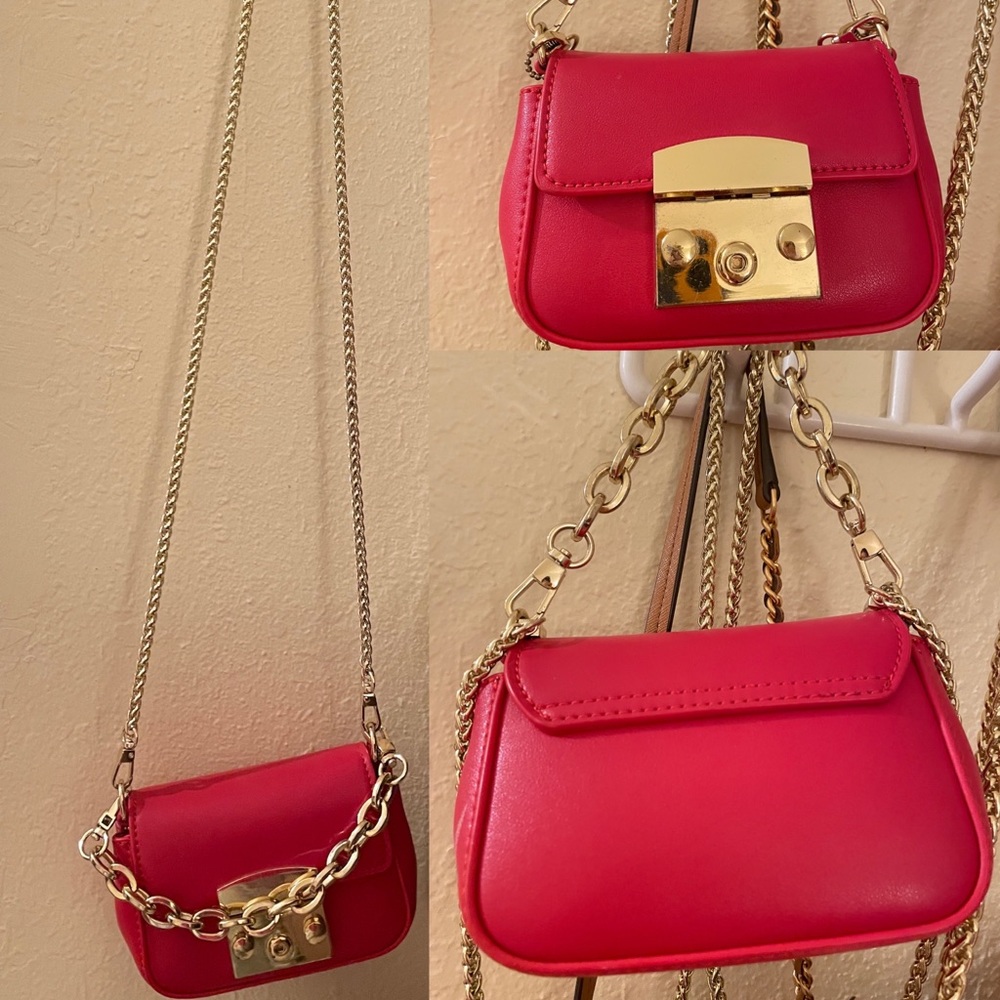 Red mini crossbody bag hand bag